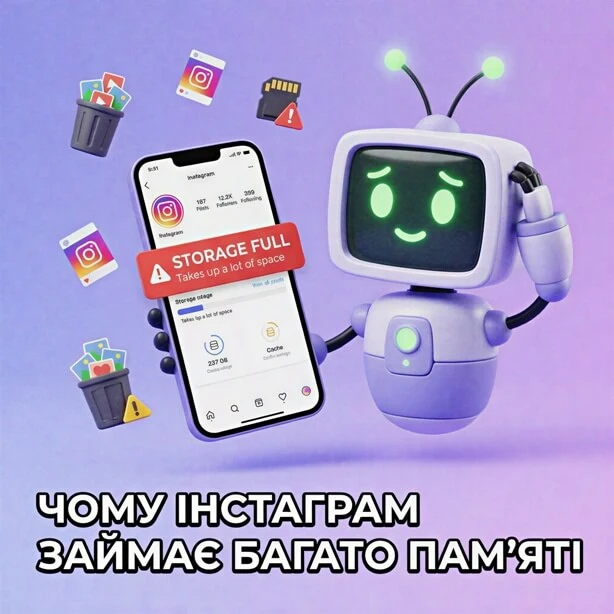 Чому Інстаграм займає багато пам'яті