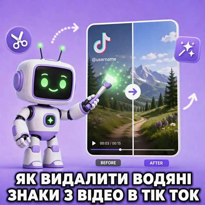 Как удалить водяной знак TikTok