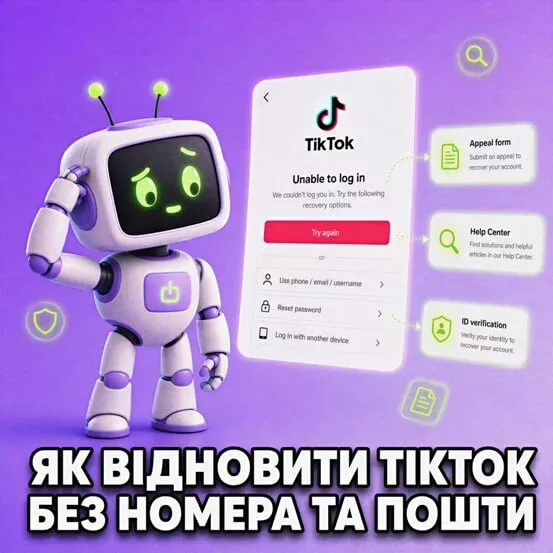 Как восстановить TikTok без номера и почты
