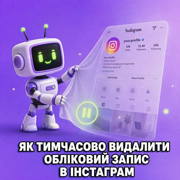 Как временно удалить аккаунт в Instagram
