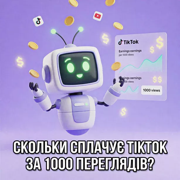 Скільки платить TikTok за 1000 переглядів