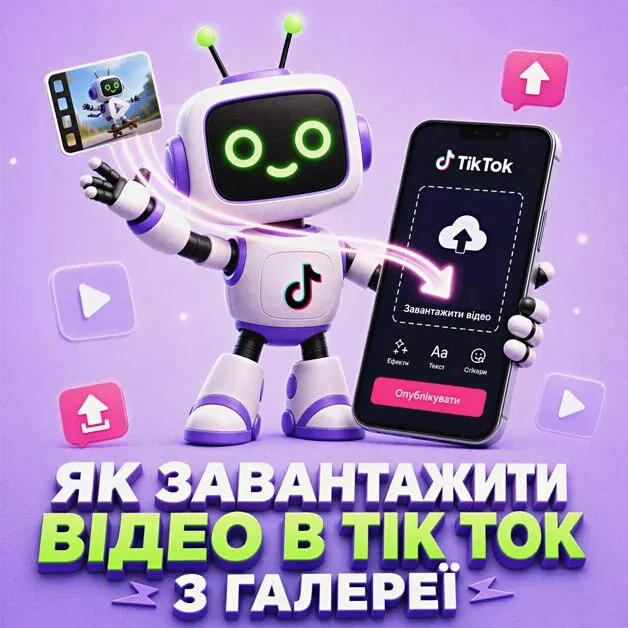 Як завантажити відео в TikTok з галереї